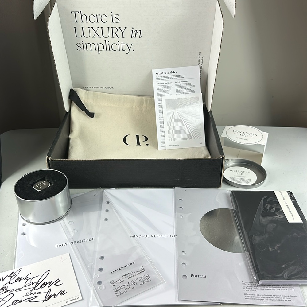 Cloth and paper Wellness Planner/ journal  box size A5